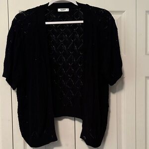 Zeagoo Women's Black Open-Front Cardigan